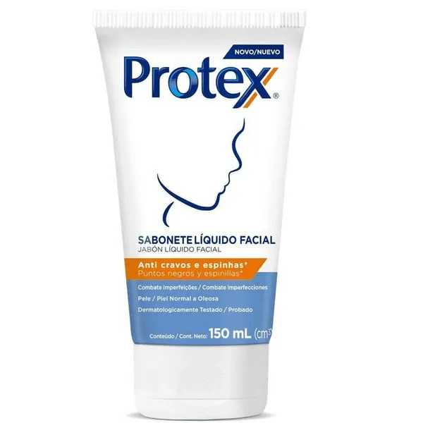 Sabonete Líquido Facial Protex Anti Cravos e Espinhas 150ml