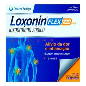 Analgésico e Anti-inflamatório Loxonin Flex 100mg 7 Adesivos Transdérmicos