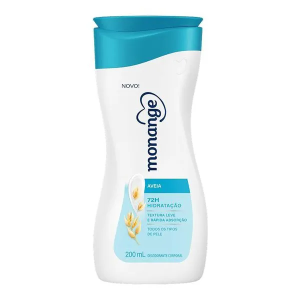 Hidratante Corporal Monange Iogurte com Aveia Hidratação Nutritiva Desodorante 200ml