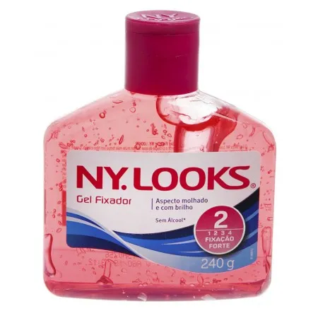Gel Ny Looks Fixação Forte Sem Álcool Com 240G