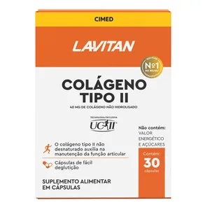 Suplemento Alimentar Lavitan Colágeno Tipo II 30 Cápsulas