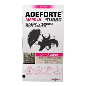 Suplemento Alimentar Adeforte Turbo 1 Ampola Adeforte + 1 Ampola de Biotina c/ 3ml cada