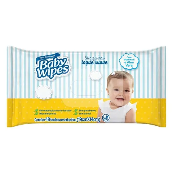 Lenço Umedecido Baby Wipes 48 unidades