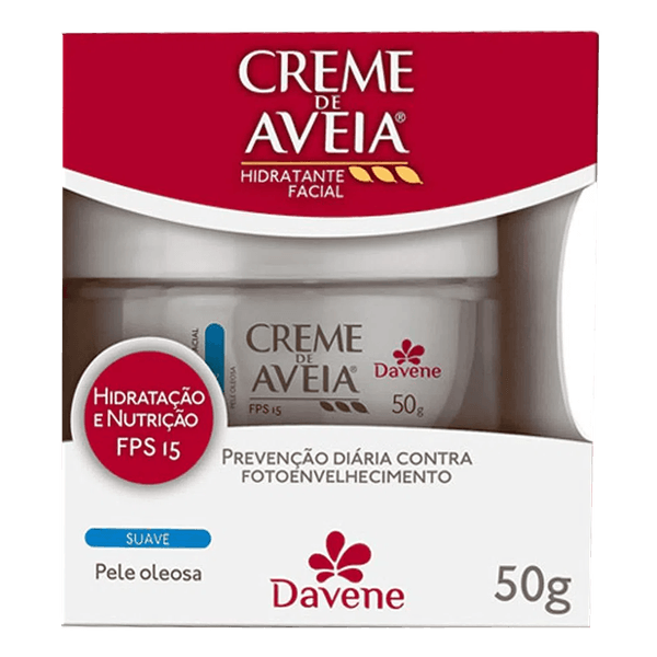 Creme Hidratante Facial De Aveia Davene Intenso Fps15 50g