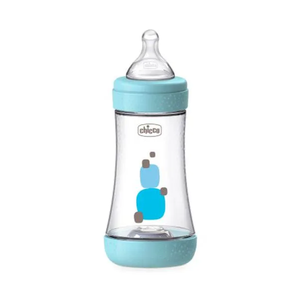 Mamadeira Chicco Perfect 5 Fluxo Médio 2m+ Azul 240ml