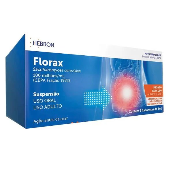 Florax SM 100 milhões/ml Suspensão Oral Adulto 5 Flaconetes 5ml