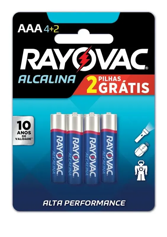 Pilha Palito Alcalina Leve 6 Pague 4 20917 Rayovac