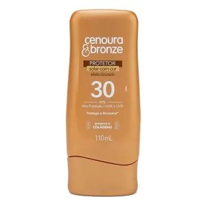Protetor Solar Cenoura e Bronze Com Cor Fps 30 110 ml