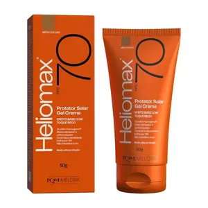 Protetor Solar Facial Heliomax FPS70 Gel Creme Cor Médio Escuro 50g