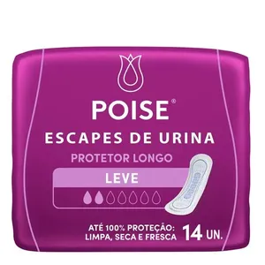 Protetor Diário para Escapes de Urina Poise Longo 14 Unidades