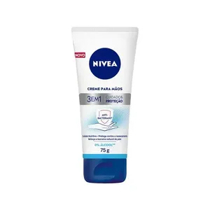 Creme para as Mãos Nivea 3 em 1 Cuidado e Proteção Antibacteriana 75g