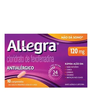 Antialérgico Allegra 120mg 10 Comprimidos Revestidos