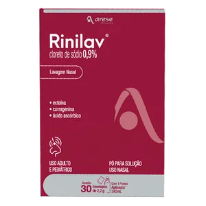 Lavagem Nasal Rinilav 30 Envelopes de 2,2g + 1 Aplicador de 240ml