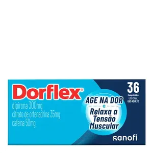 Analgésico e Relaxante Muscular Dorflex 300mg + 35mg + 50mg 36 Comprimidos