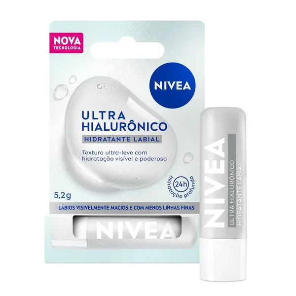 NIVEA Hidratante Labial Ultra Hialurônico 5,2g Protetor Labial Nivea Ultra Hialurônico 5,2g