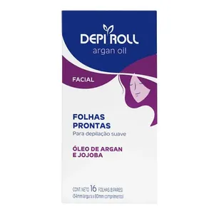 Folha Depilatória Facial Depi Roll Argan Oil 16 Unidades
