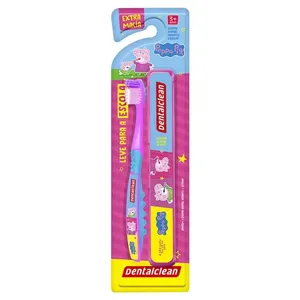 Escova Dental Infantil Dentalclean Peppa Pig Macia + Estojo