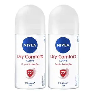Kit Desodorante Antitranspirante Roll On Nivea Dry Comfort 2 Unidades de 50ml