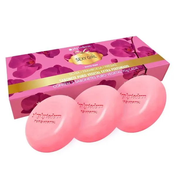 Kit Sabonete em Barra Phytoderm Sexy Girl 3 Unidades