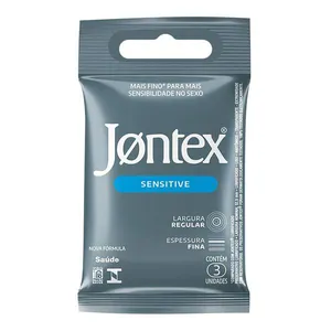 Preservativo Camisinha Masculina Jontex Sensitive 3 Unidades