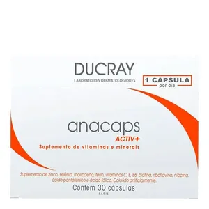 Suplemento Vitamínico Mineral Ducray Trio Anacaps Activ+ 90 Cápsulas