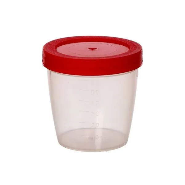 Coletor Universal JProlab Esteril 50ml Tampa Vermelha