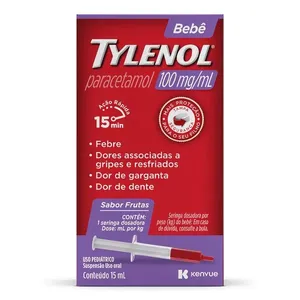 Analgésico e Antitérmico Tylenol Bebê 100mg/ml 15ml