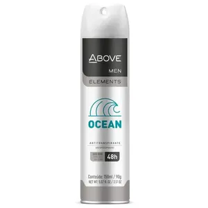 Desodorante Antitranspirante Above Men Elements Ocean 48h Aerossol Jato Seco 150ml