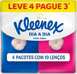 Lenço para bolso Kleenex original leve 4 e pague 3