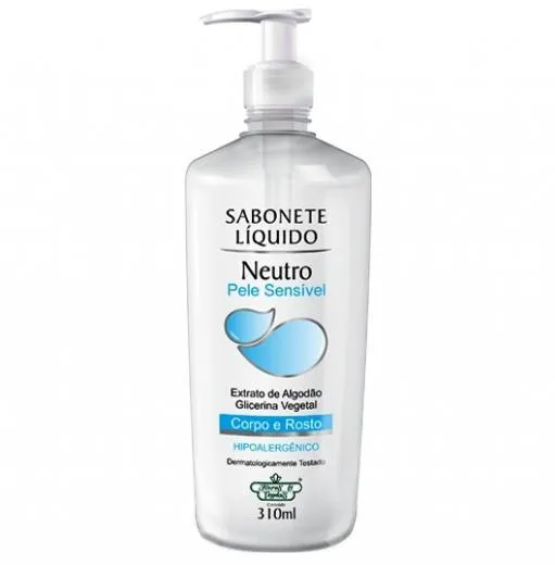 Sabonete Líquido Flores Vegetais Neutro Pele Sensível 310ml