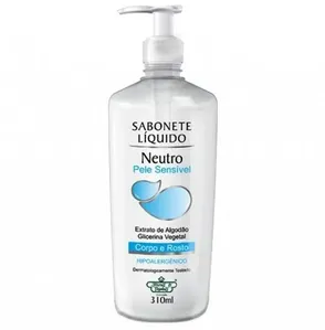 Sabonete Líquido Flores Vegetais Neutro Pele Sensível 310ml