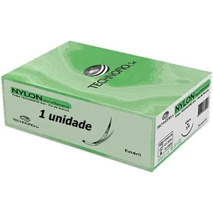 Fio De Sutura Nylon Technofio 2-0 45CM 20MM 1UN