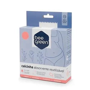 Calcinha Absorvente Reutilizável Bege Tamanho M 1 Unidade