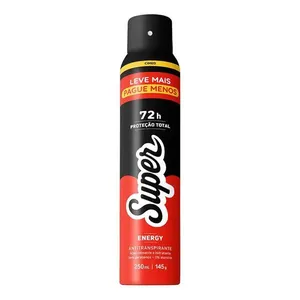 Desodorante Antitranspirante Super Men Energy 250ml Aerossol