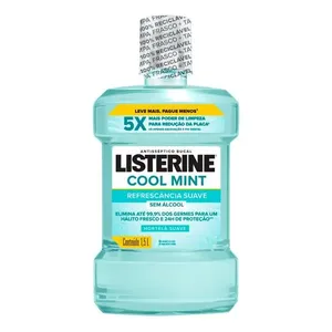 Antisséptico Bucal Listerine Zero 1,5L Enxaguante Bucal Listerine Cool Mint Sem Álcool 1,5L
