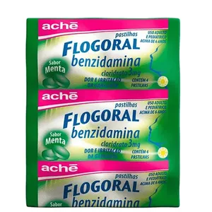Flogoral Pastilha Sabor Menta 4 pastilhas