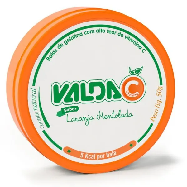 Bala Valda C Sabor Laranja Mentolada 50g