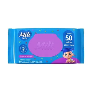 Lenços Umedecidos Mili Flow Pack 50 Unidades LENCOS UMED MILI FLO