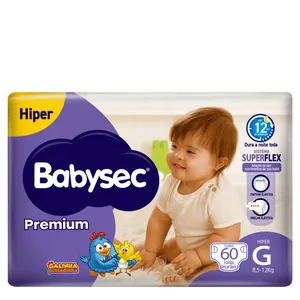 Fralda Babysec Premium Galinha Pintadinha G 60 Unidades