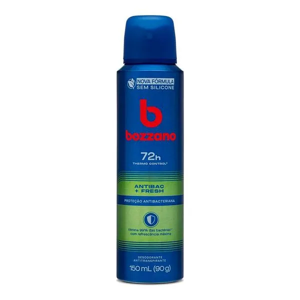 Desodorante Antitranspirante Aerossol Masculino Bozzano Antibac e Fresh 150ml