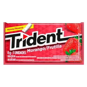 Chiclete Trident Morango 8g