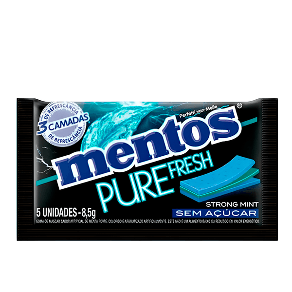 Goma de Mascar Menta Forte Mentos – 8,5g