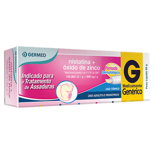 Nistatina + Óxido de Zinco 60g Pomada - Germed