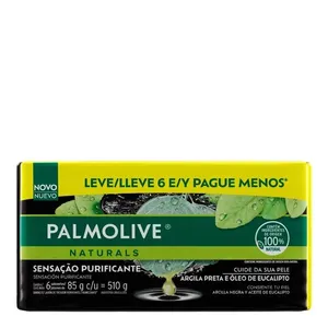 Kit Sabonete em Barra Palmolive Sensação Purificante 6 Unidades de 85g