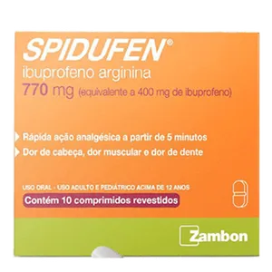 Analgésico e Antitérmico Spidufen 770mg 10 Comprimidos Revestidos