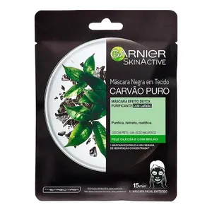 Máscara Facial em Tecido Garnier Hidra Bomb Carvão Detox 28g