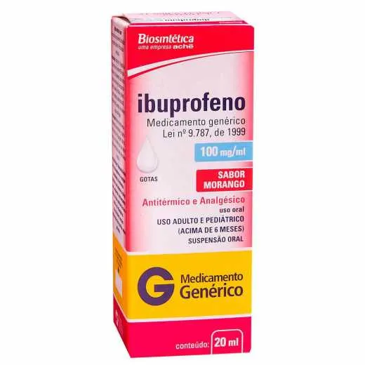 Ibuprofeno - Biosintética 100Mg Suspensão Oral Gotas 20Ml