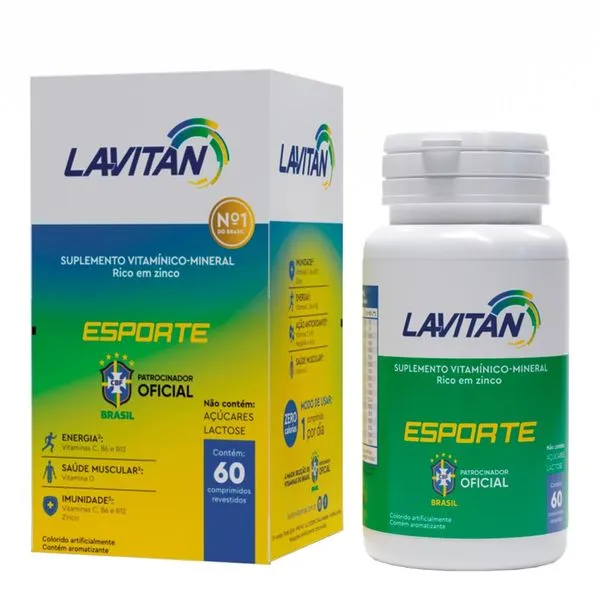 Suplemento Alimentar Lavitan Sporte Efervescente 60 Comprimidos