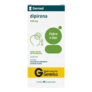 Analgésico e Antitérmico Dipirona Sódica 500mg Genérico Germed 30 Comprimidos