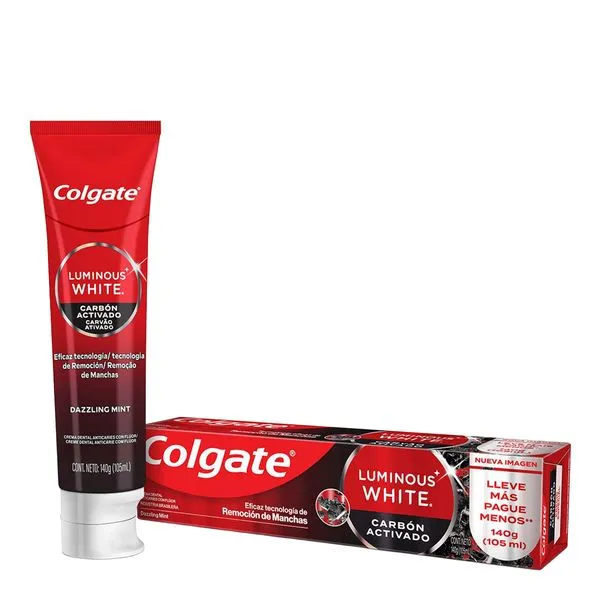Pasta de Dente Colgate Luminous White Carvão Ativado 140g